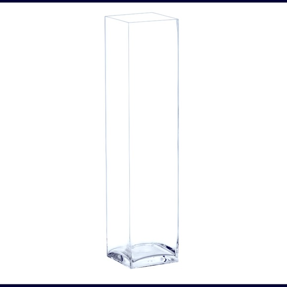 2-pcs | 12” inches L x 3” inches W Square Glass Block Vase - Picture 1 of 10